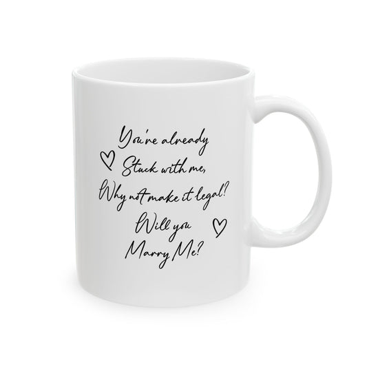 Custom Wedding Proposal Ceramic Mug