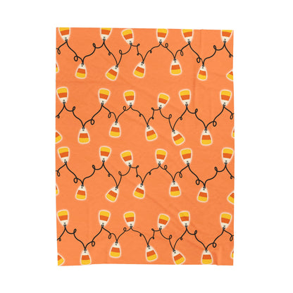 Halloween Candy Corn Plush Blanket
