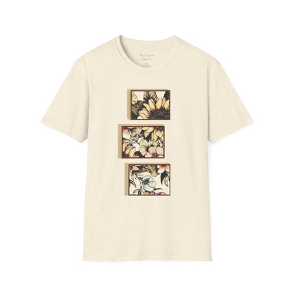 custom vintage flower shirt beige tan light sand 