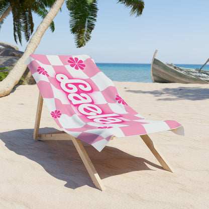 Customizable Barbie Beach Towel with Name