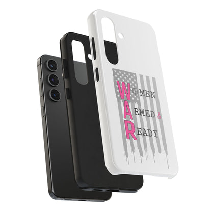 Women Armed & Ready Phone Case - Vertical Flag